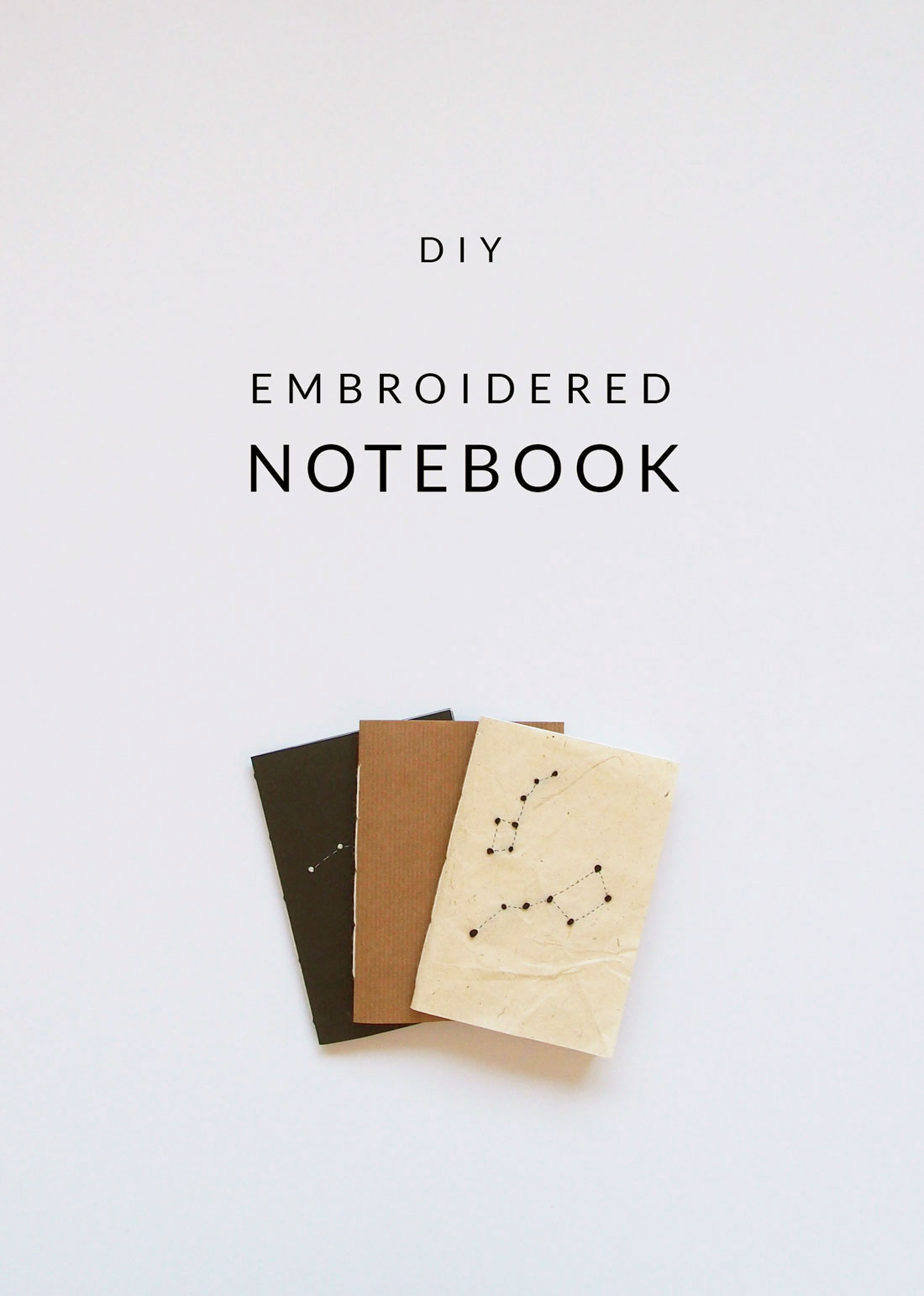 DIY embroidered notebook